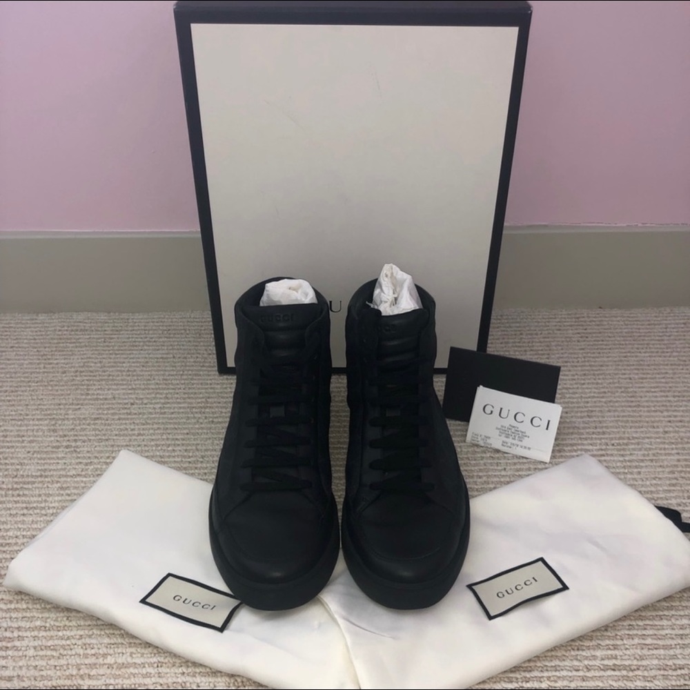 Gucci Men's Supreme GG High Top Sneakers Size 10